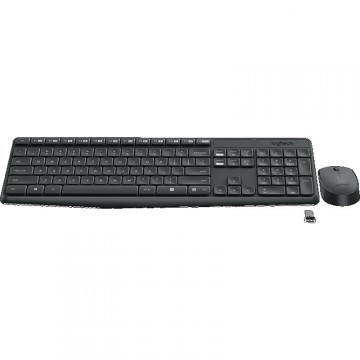 Kit mouse si tastatura Logitech MK235 , Fara Fir , USB Nano Receiver , Negru